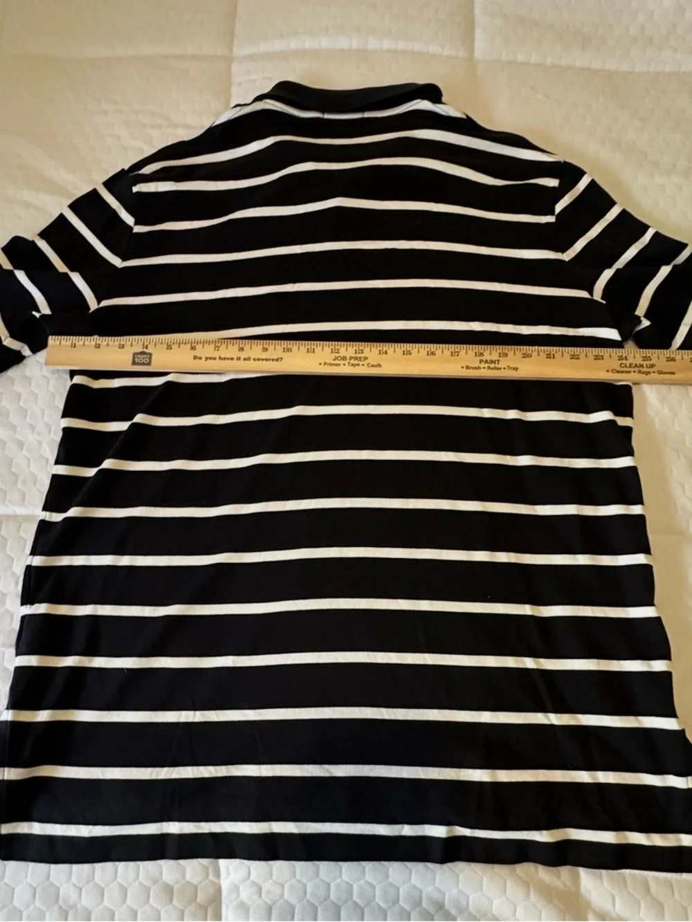 Polo Ralph Lauren XXL Black White Striped Pony Logo Polo Shirt